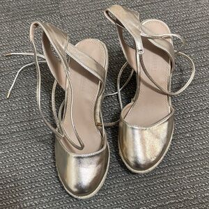 ASOS Metallic Espadrille Flats